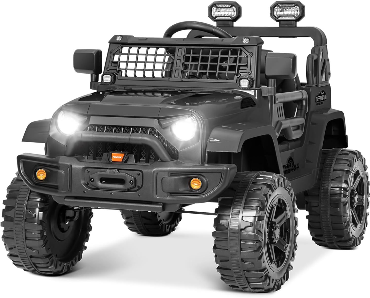 Black 12V Off-Road Kids Electric Ride-On Truck