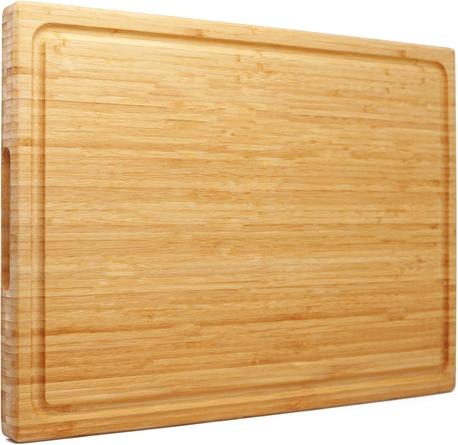 Extra Large Bamboo Cutting Board with Juice Groove and Handles