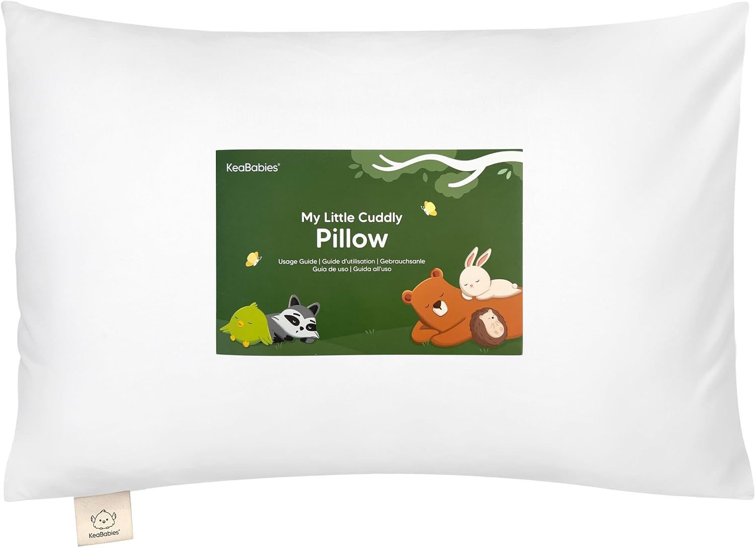 Soft White Bamboo Toddler Pillow with Pillowcase 13x18