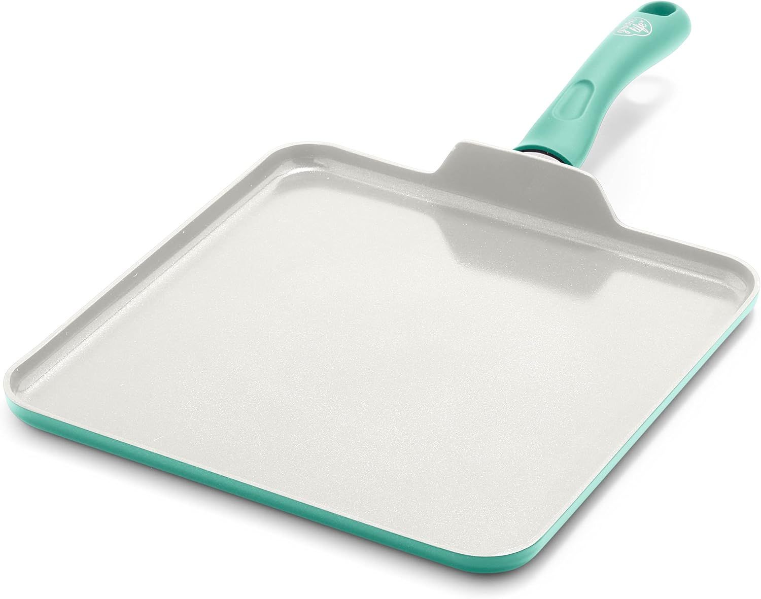 Turquoise Ceramic Nonstick 11" Square Griddle Pan