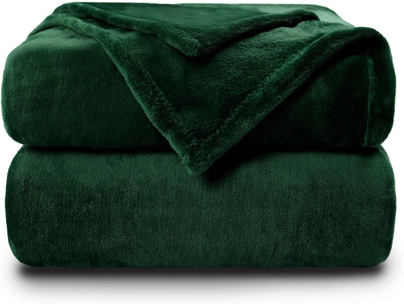 Forest Green Queen Fleece Reversible Blanket