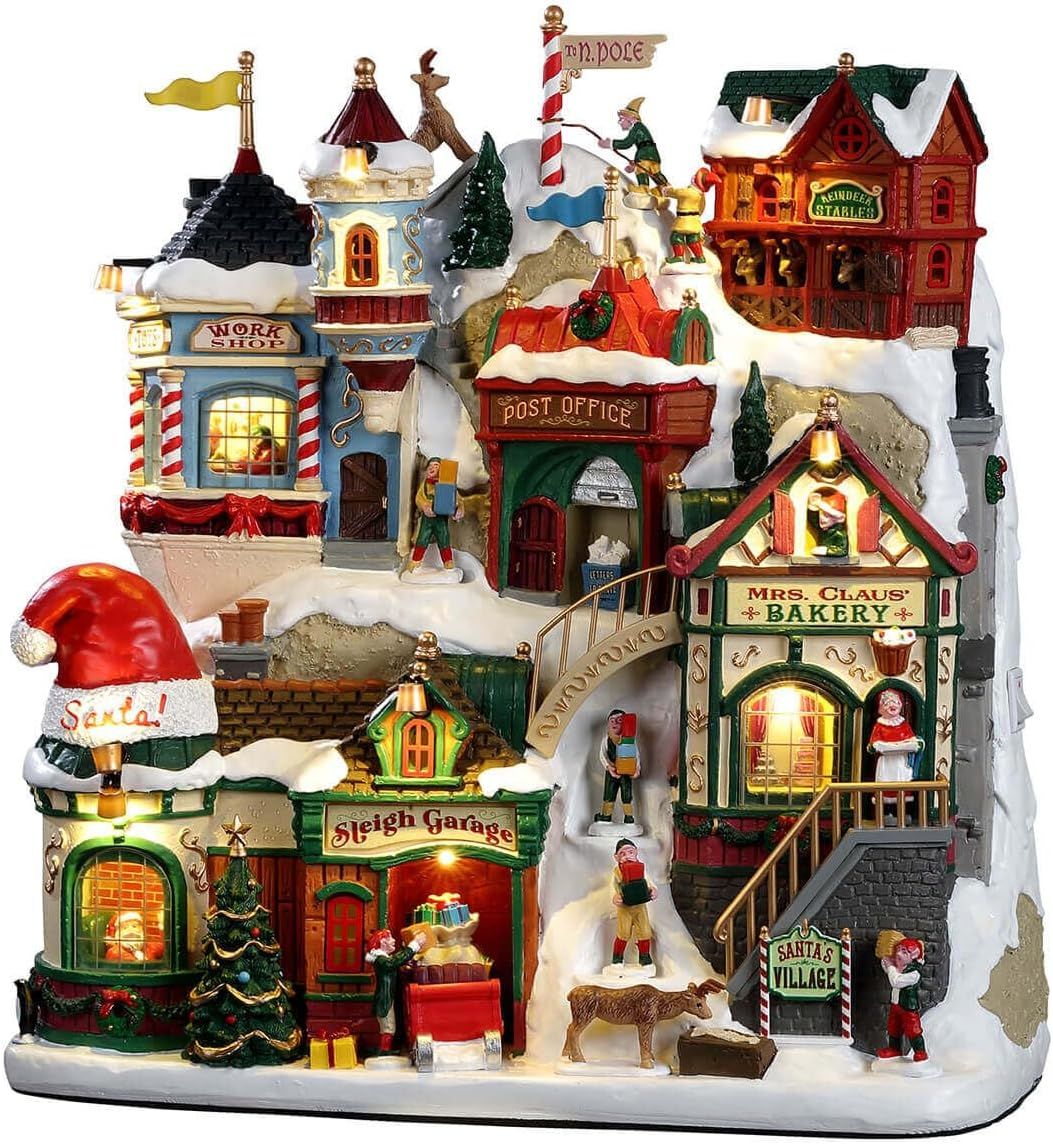 Santa's Wonderland Resin LED Christmas Village Facade