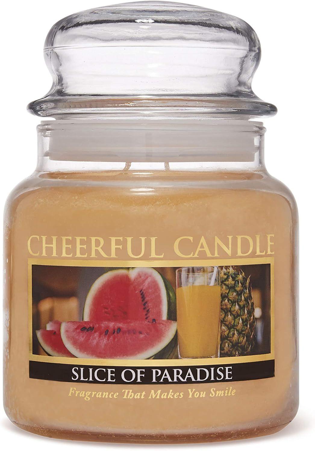 Slice of Paradise Yellow Scented Glass Jar Candle