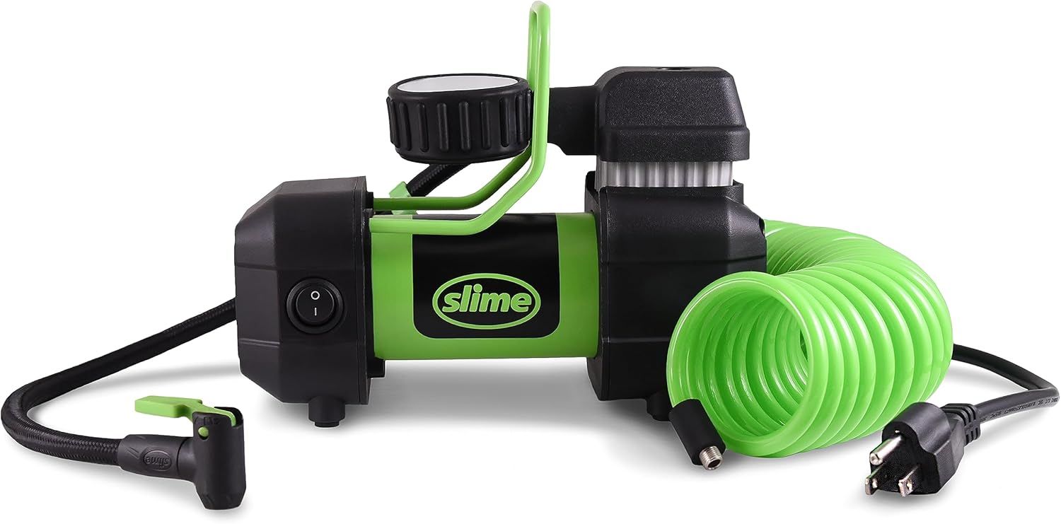 Slime 120V Electric Garage Tire Inflator with Long Hose