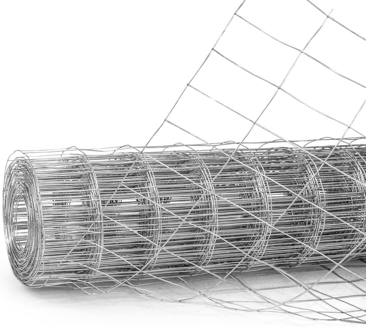 4 ft. x 50 ft. Galvanized Welded Wire Fence for Garden and Security