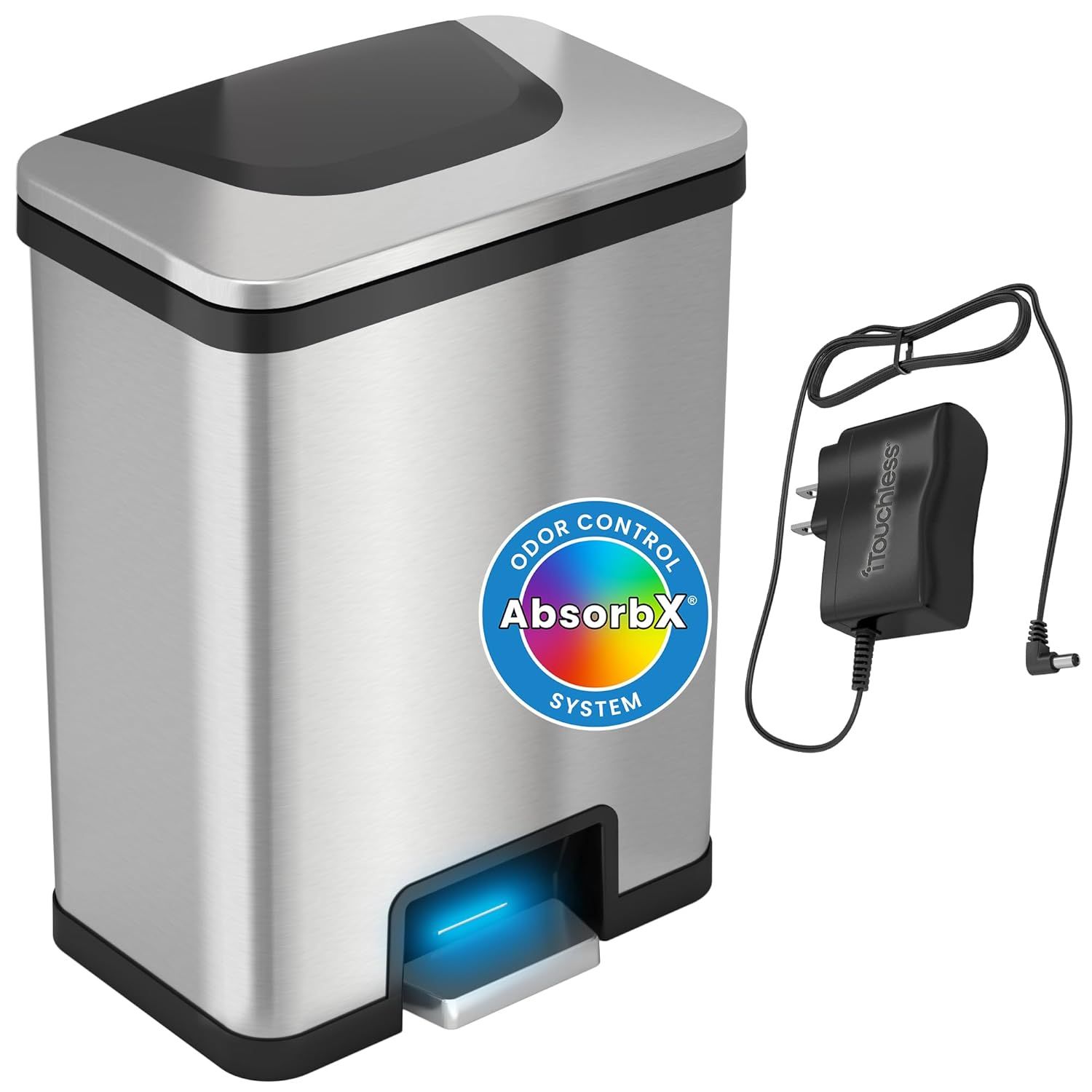 Stainless Steel 13 Gallon Automatic Step Sensor Trash Can