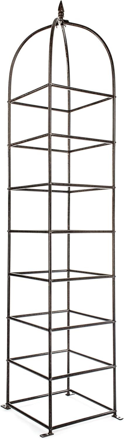 Extra Large Charcoal Brown Iron Garden Trellis