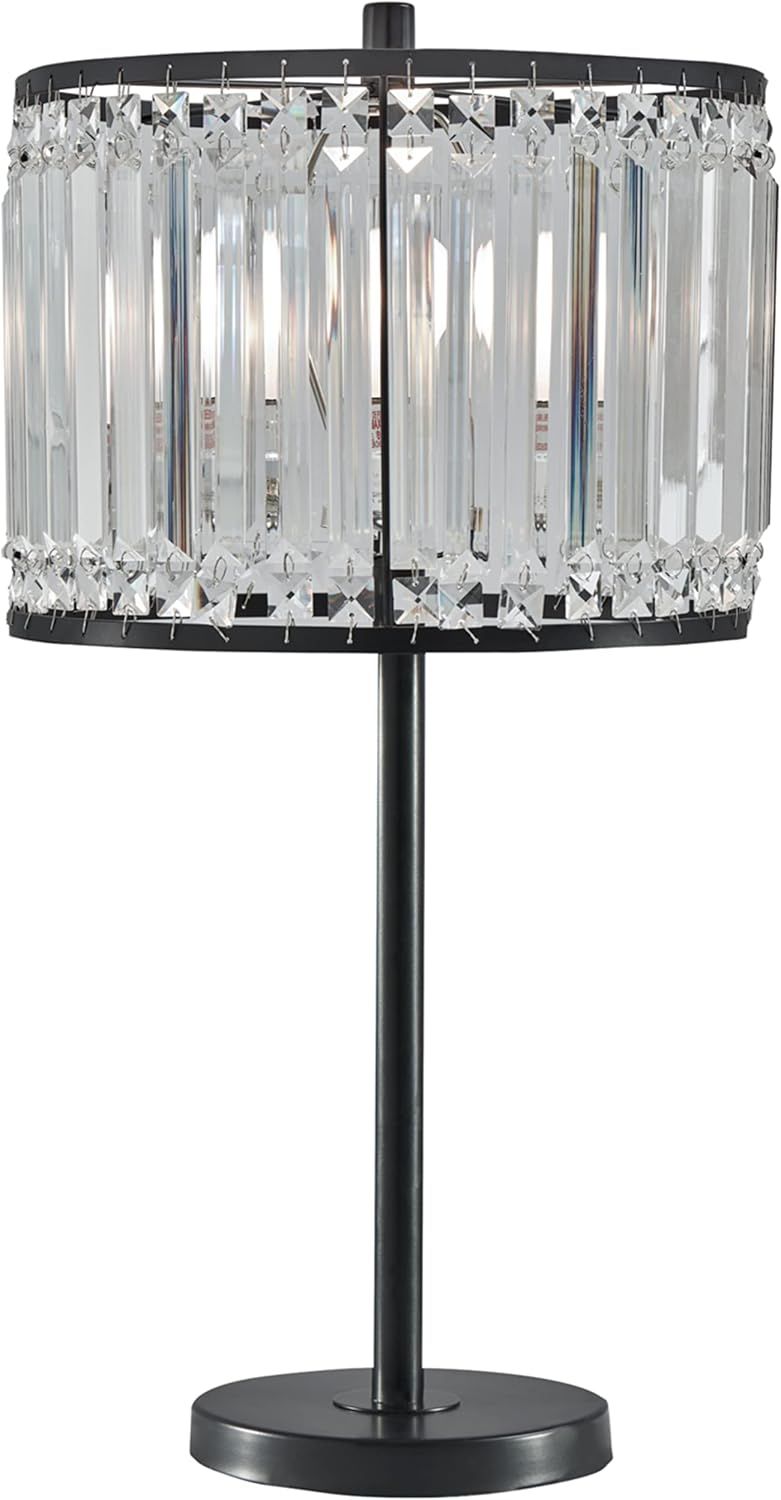 Gracella Chrome Contemporary Crystal Table Lamp