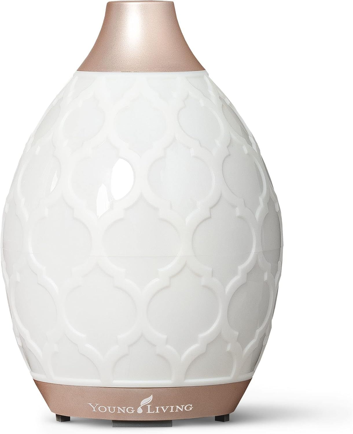 White and Rose Gold Oval Electric Aromatherapy Diffuser