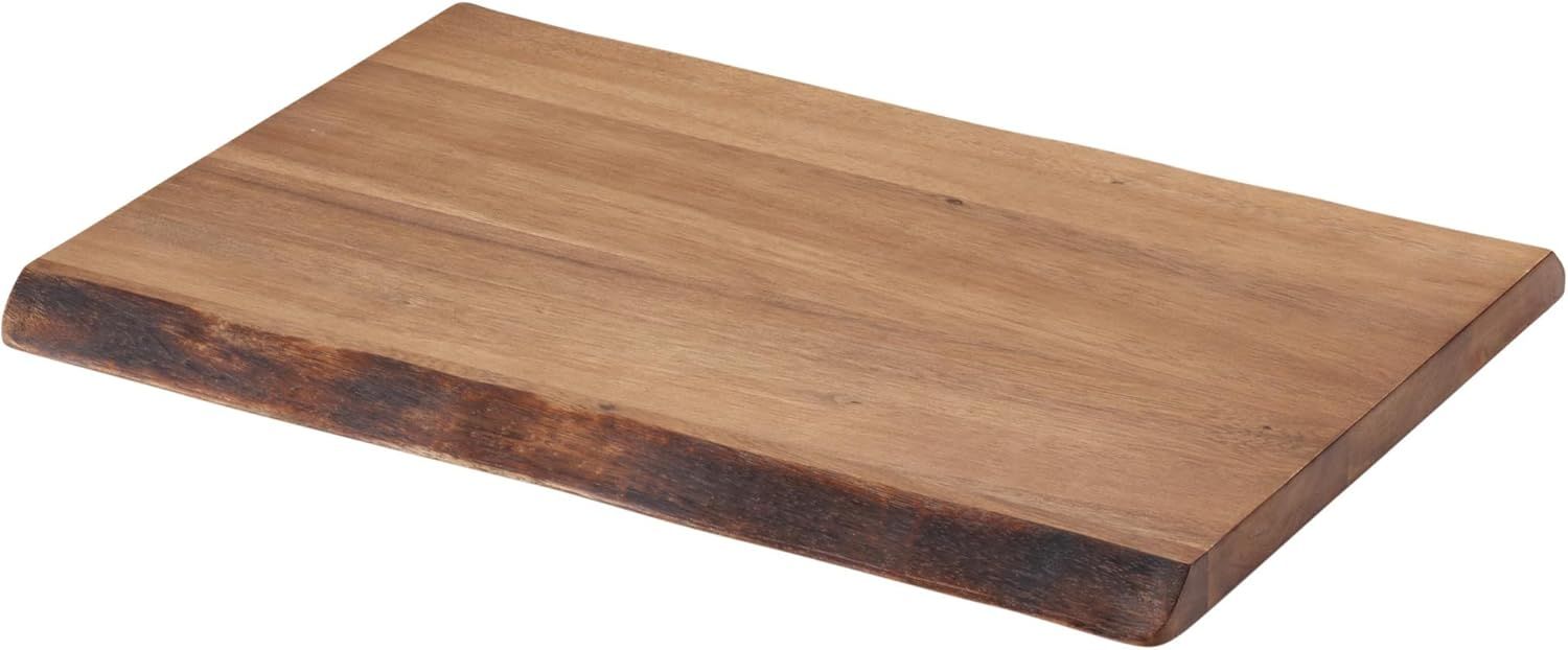 Rustic Acacia Wood Rectangular Cutting Board, 17 x 12 Inch