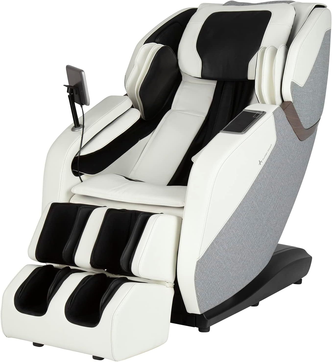 WholeBody Rove Black and White Massage Chair with S- and L-Track