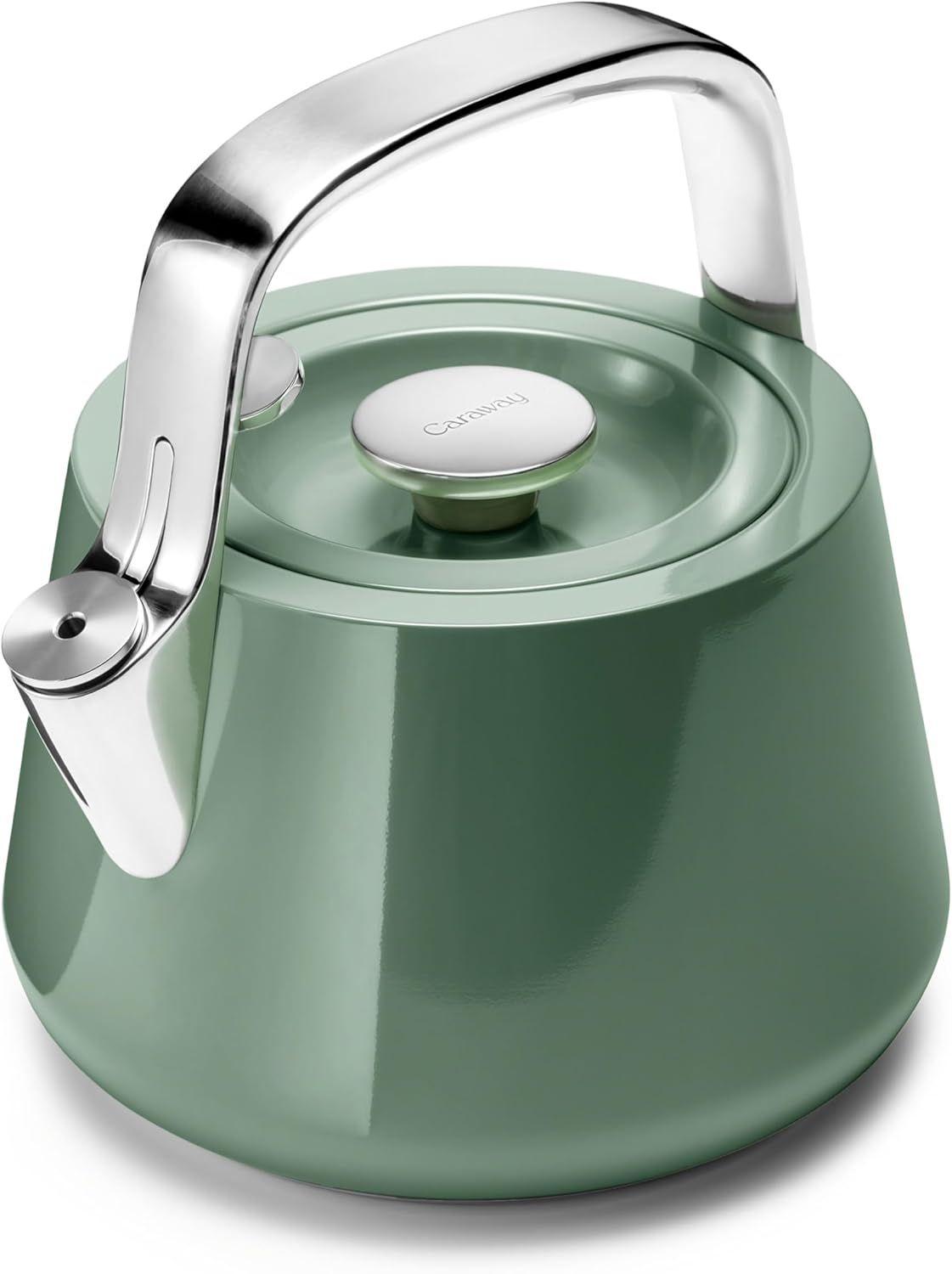 Sage Green Stainless Steel Whistling Tea Kettle