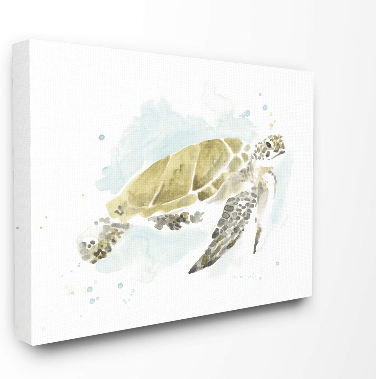 Sea Turtle Watercolor Canvas Wall Art, 16 x 20