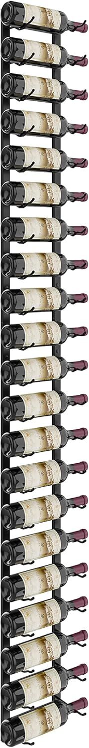 Satin Black 21-Bottle Wall Mounted Wine Rack