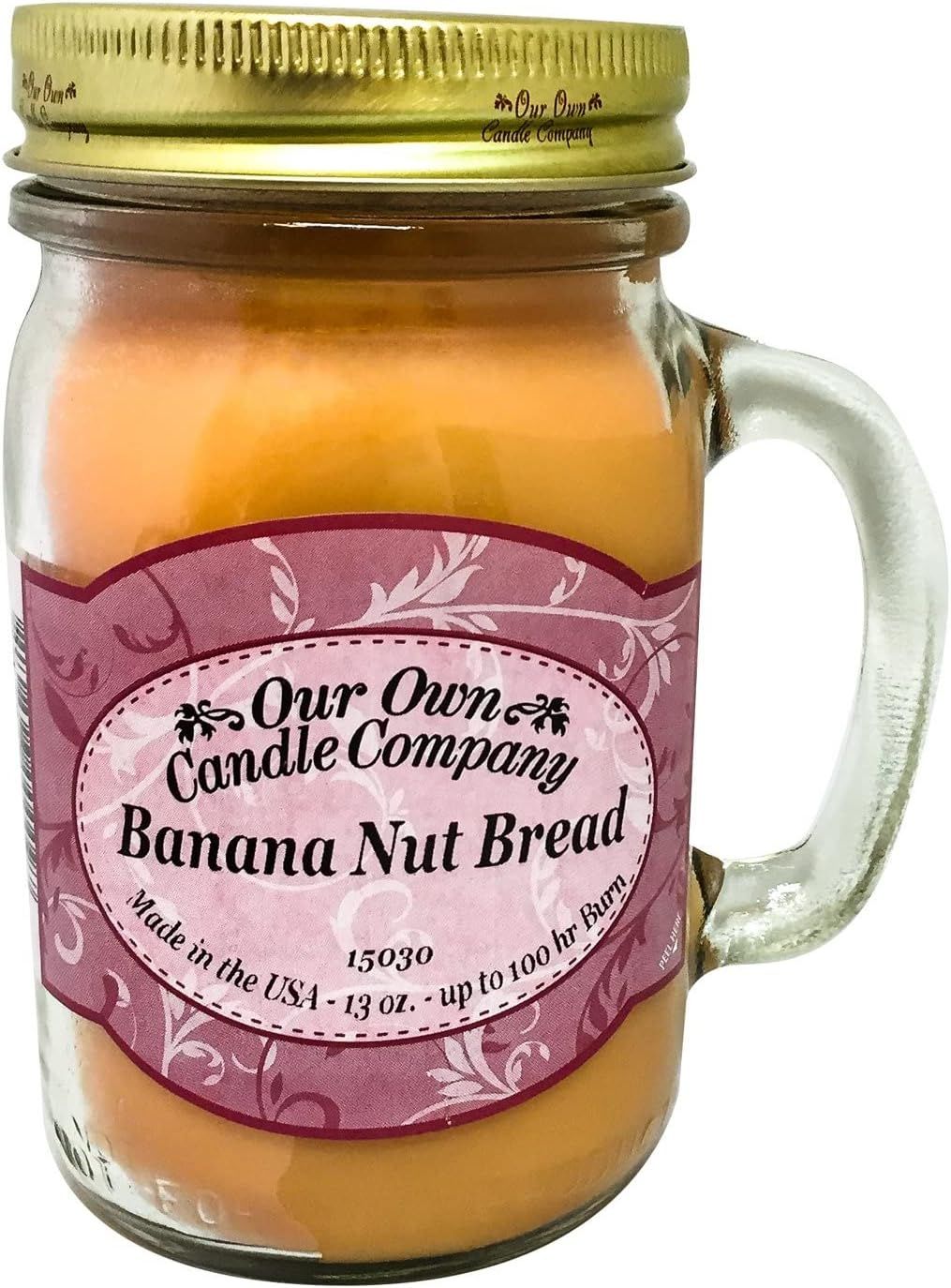 Banana Nut Bread Scented Brown Soy Jar Candle