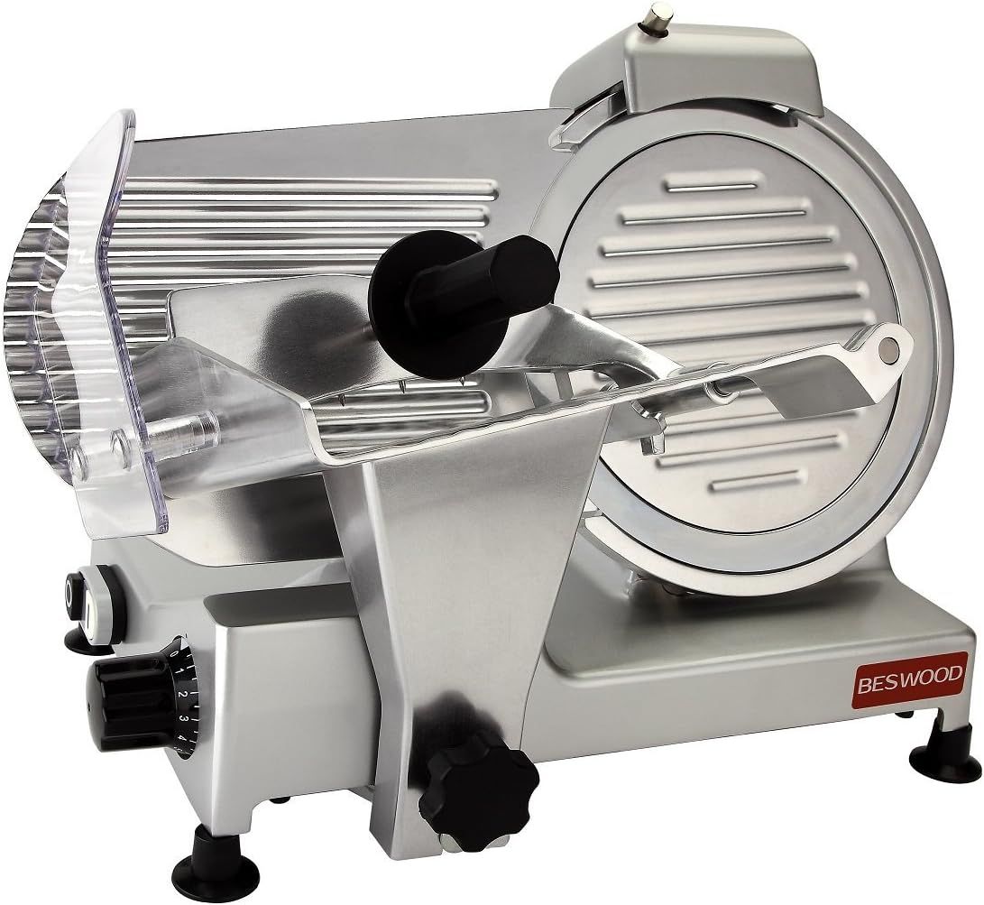 10" Chromium-plated Steel Blade Electric Deli Meat Slicer with Blade Guard