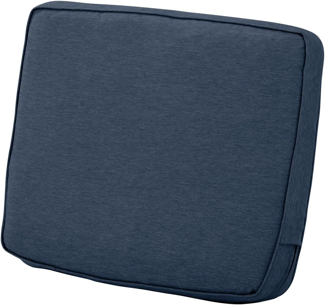 Heather Indigo Blue Water-Resistant Patio Lounge Cushion