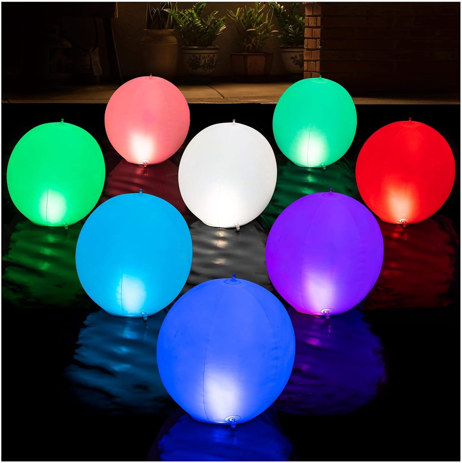 Solar Powered Color Changing 14-inch Floating Pool Lights