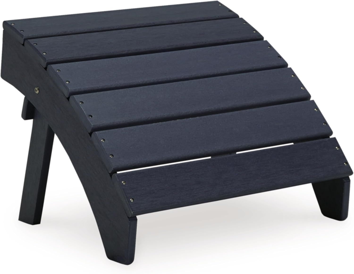 Sundown Treasure Black Slatted Outdoor Ottoman