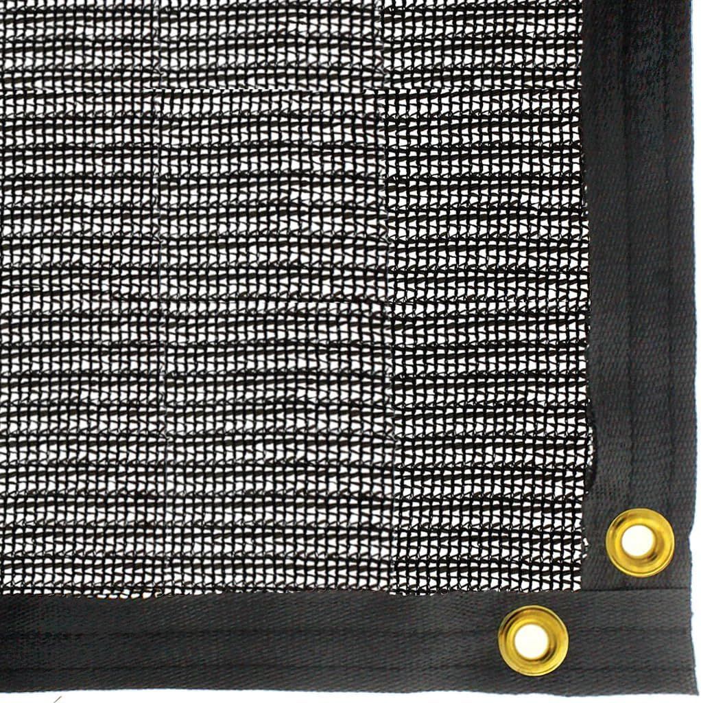 Black Mesh Outdoor Sun Shade Canopy with Grommets 6'x12'