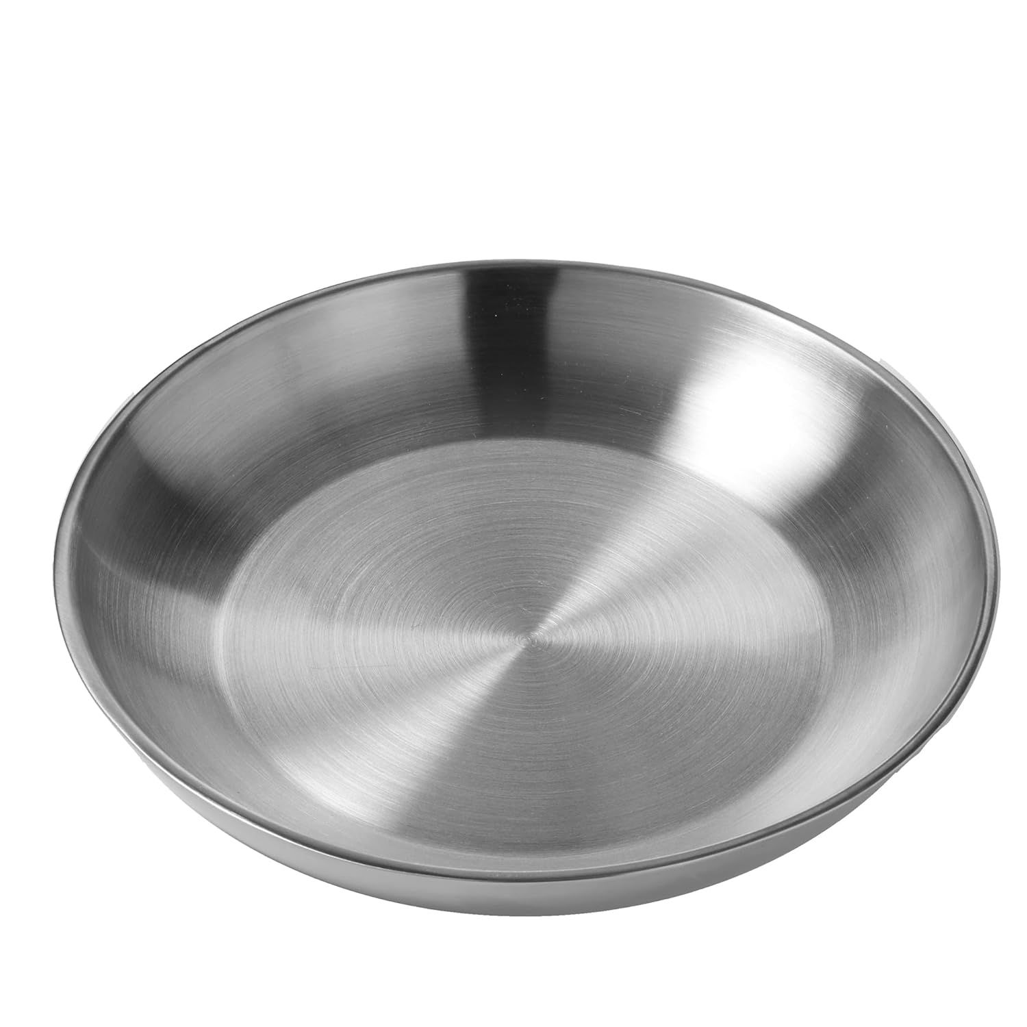 12-Inch Silver Stainless Steel Round Serving Tray