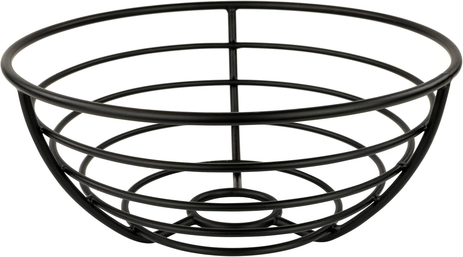 Black Steel Modern Open Wire Fruit Bowl