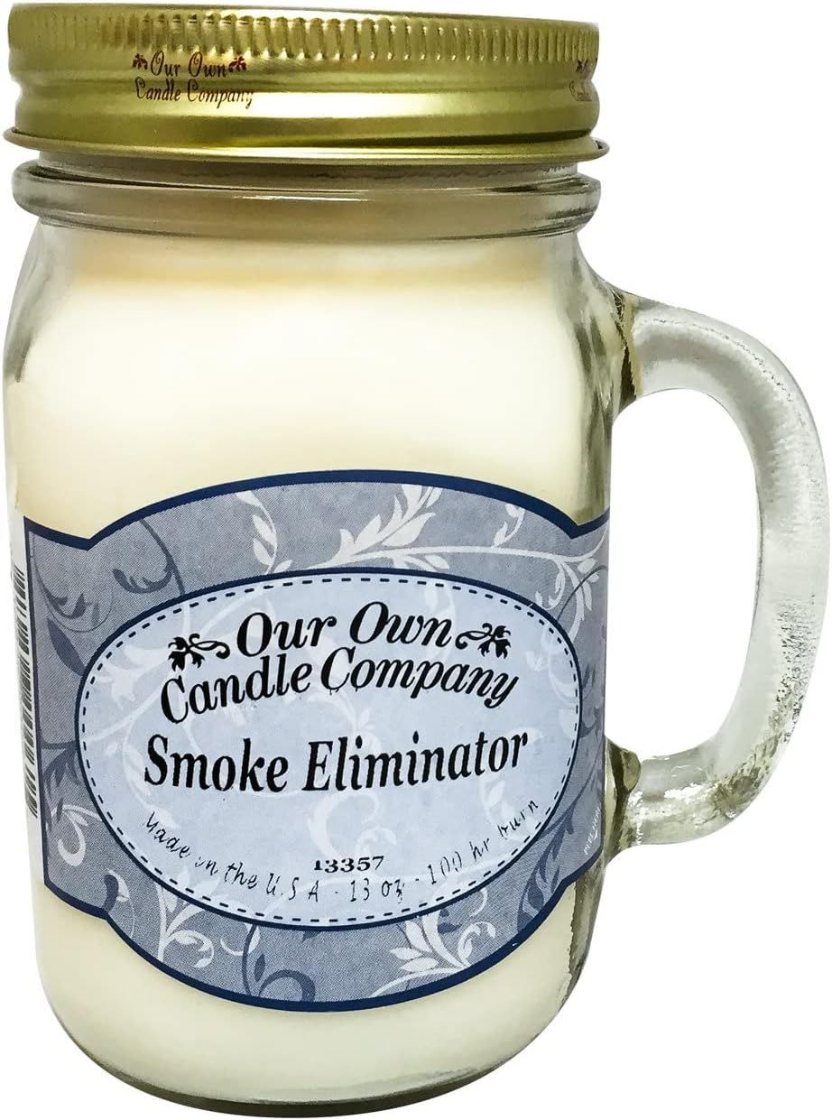 Rustic Smoke Eliminator Scented Soy Jar Candle with Glitter