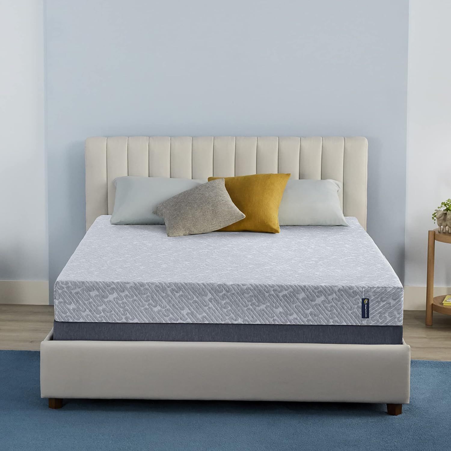 Twin 7-Inch Gel Memory Foam Mattress in Gray