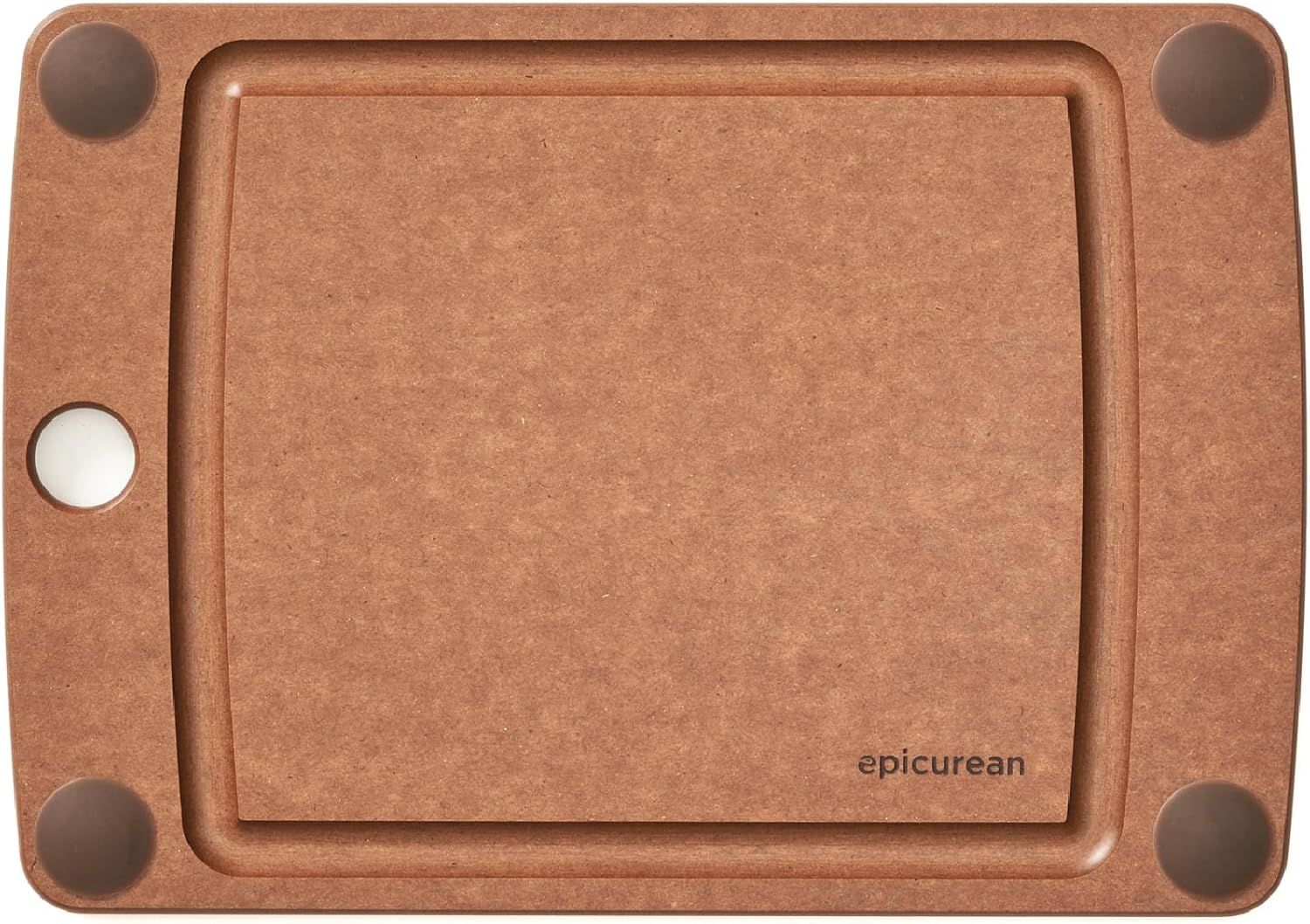 Nutmeg Brown Rectangular Non-Slip Wood Cutting Board