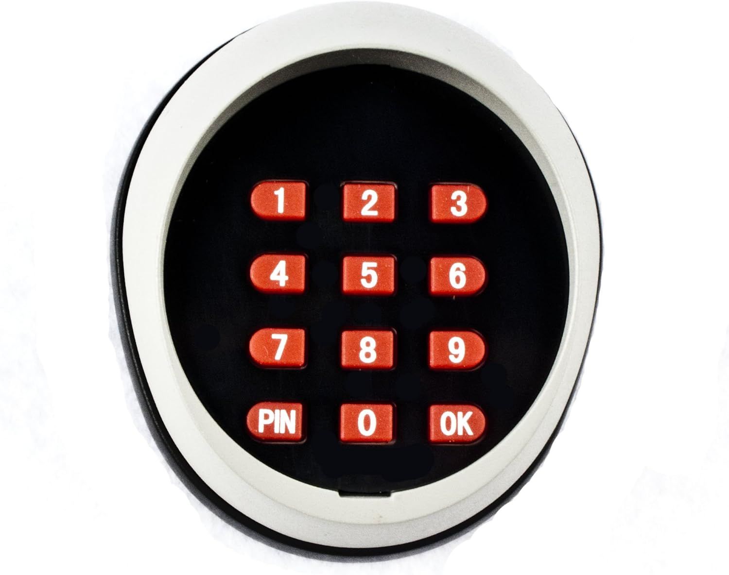 Compact Black and Red Wireless Gate Keypad