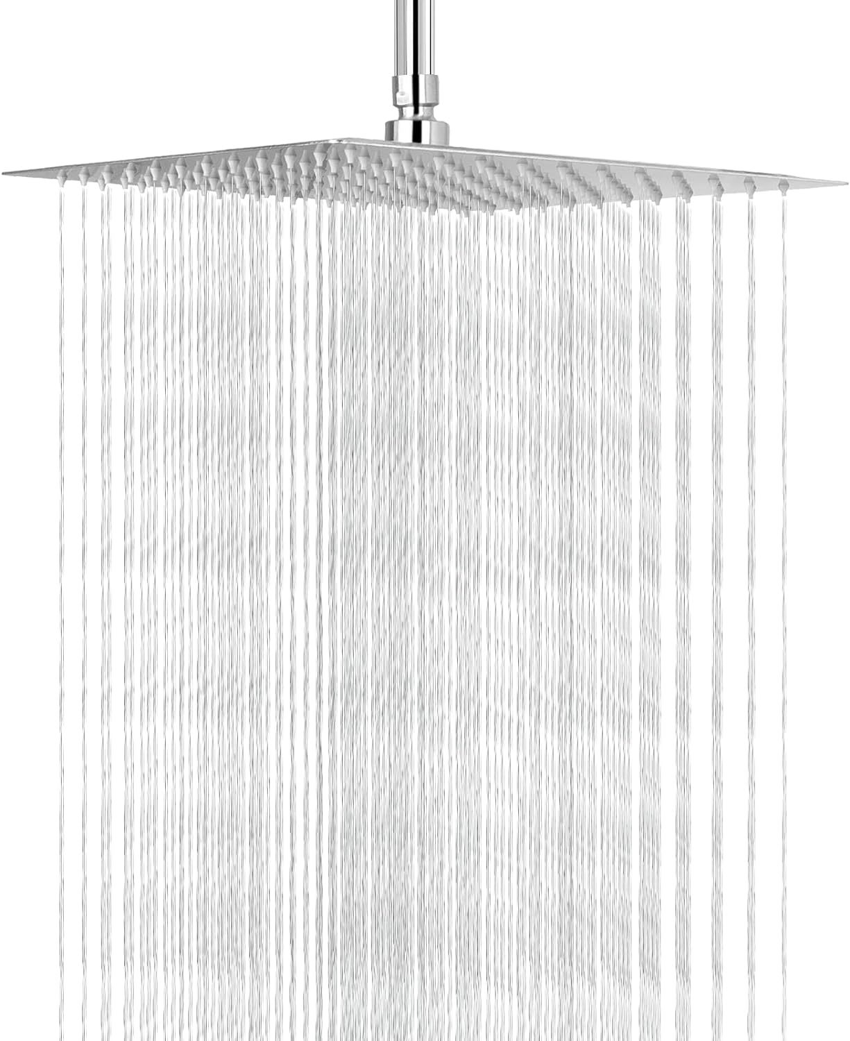 10-Inch Brushed Nickel Square Rainfall Shower Head