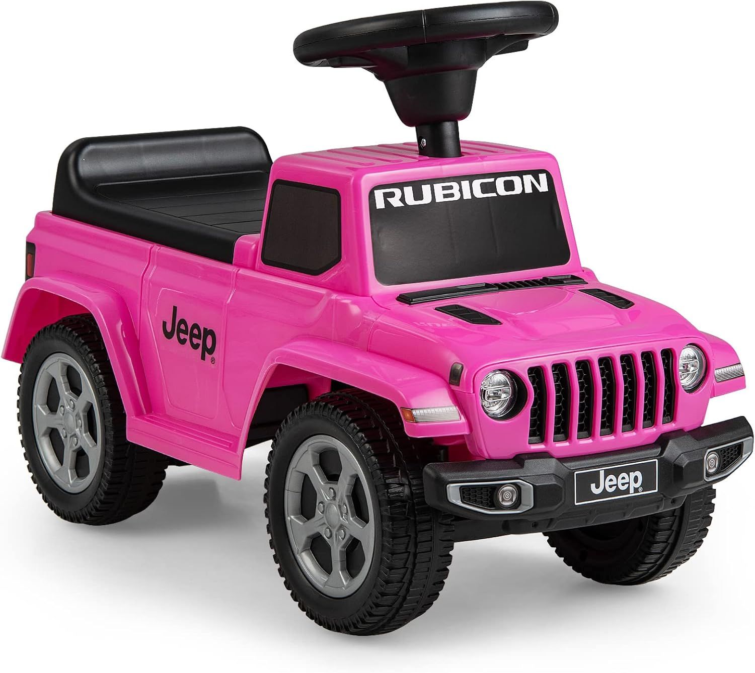 Pink Licensed Jeep Ride-On Push Car with Engine Sound