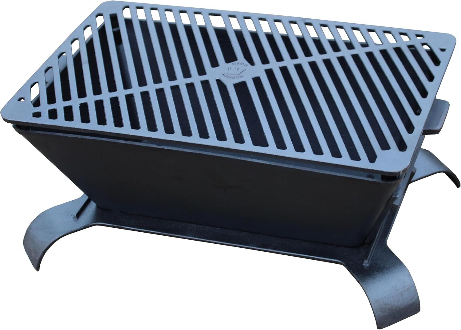 King Kooker Black Cast Iron Portable Charcoal Grill