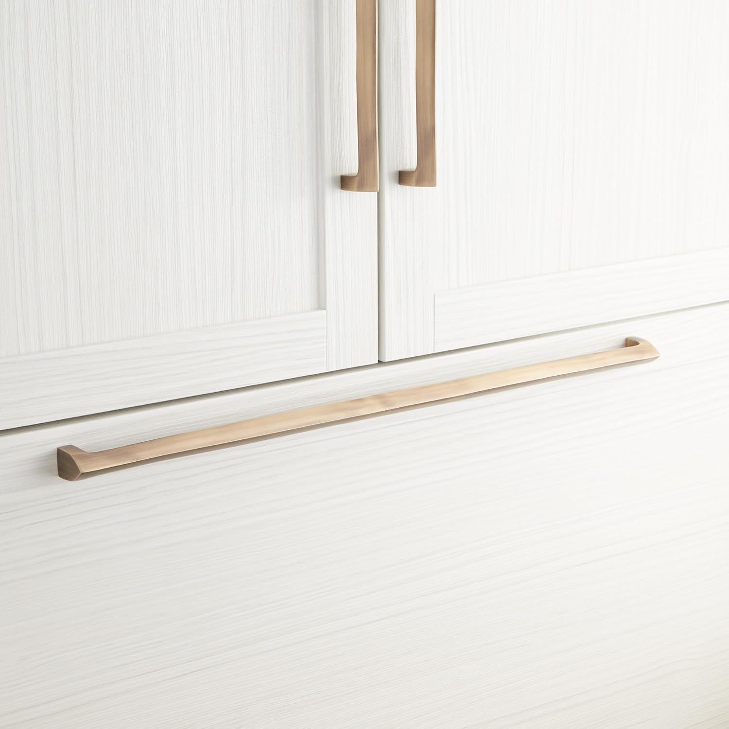 Brushed Brass 24-Inch Modern Appliance Pull with Mounting Hardware