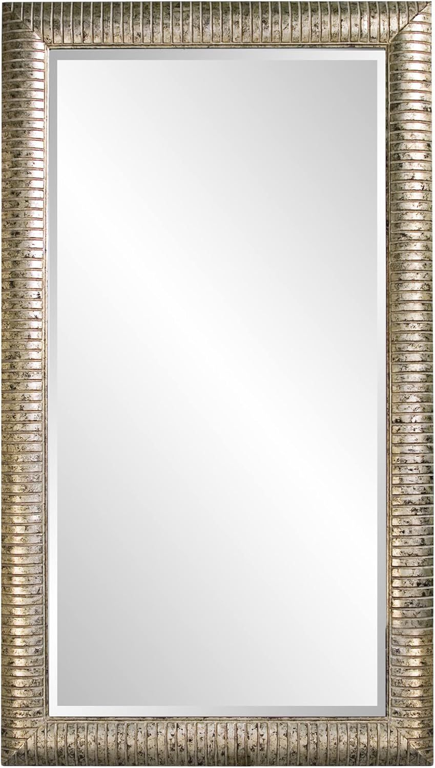 Antique Silver Rectangular Full Length Leaner Mirror