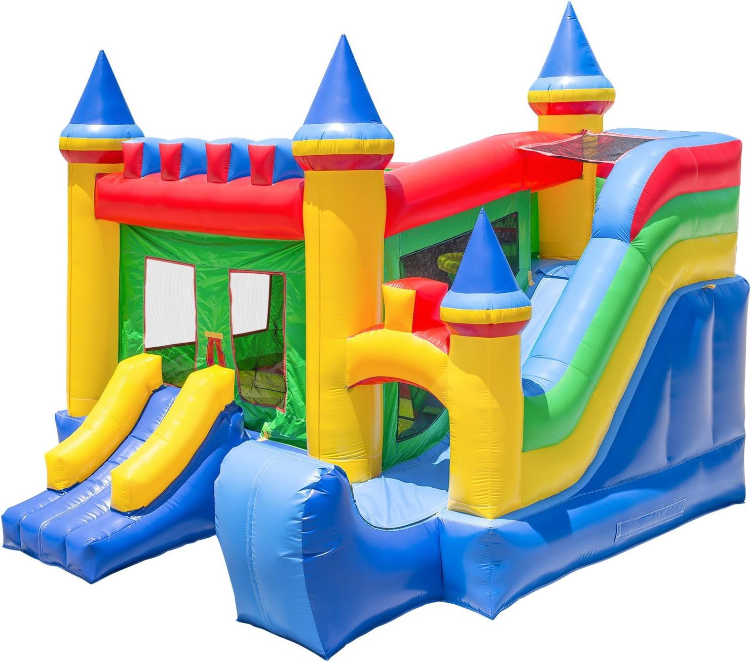 Commercial Grade Multicolor Inflatable Bounce House with Slide