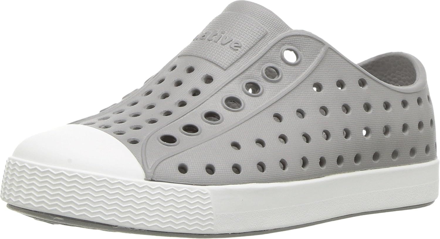 Toddler Boys' Gray and White EVA Slip-On Shoes