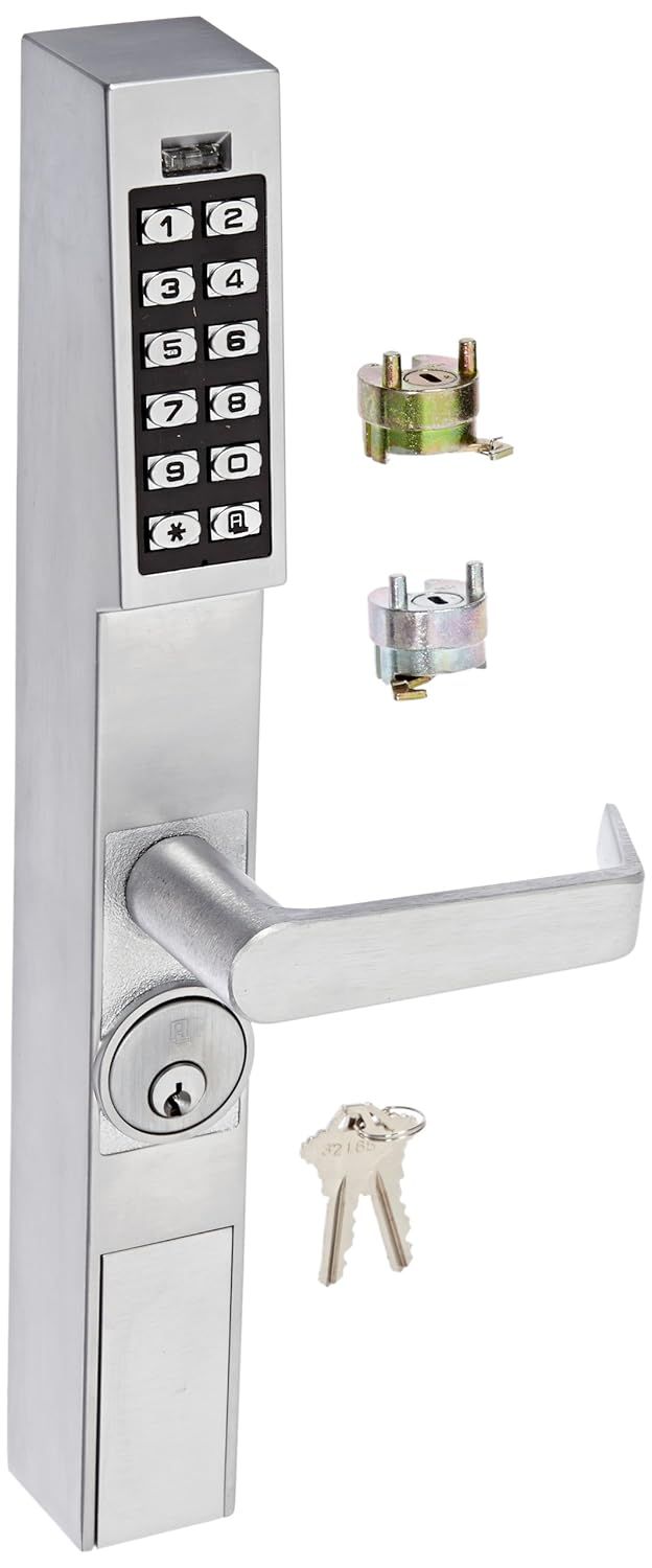 Satin Chrome Narrow Stile Digital Keypad Lock