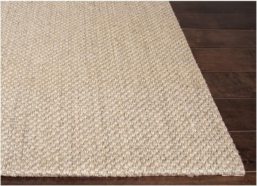 Ivory Flat Woven Wool Rectangular 9' x 12' Area Rug