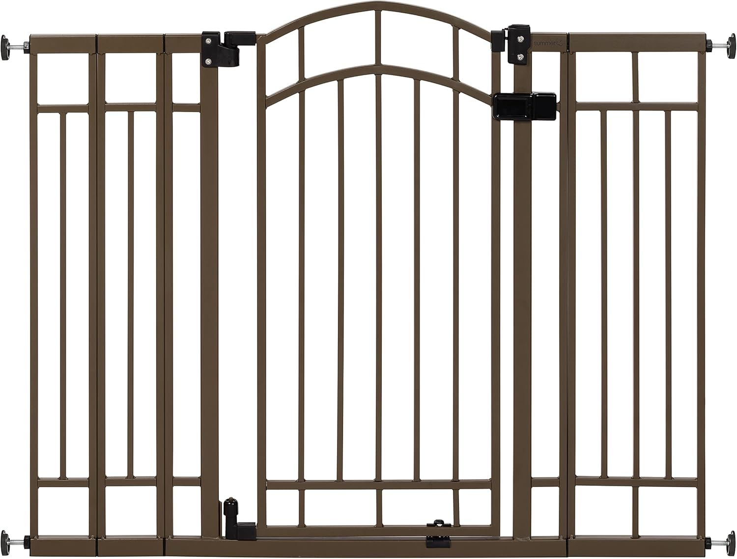 Bronze Extra Tall Metal Walk-Thru Baby and Pet Gate