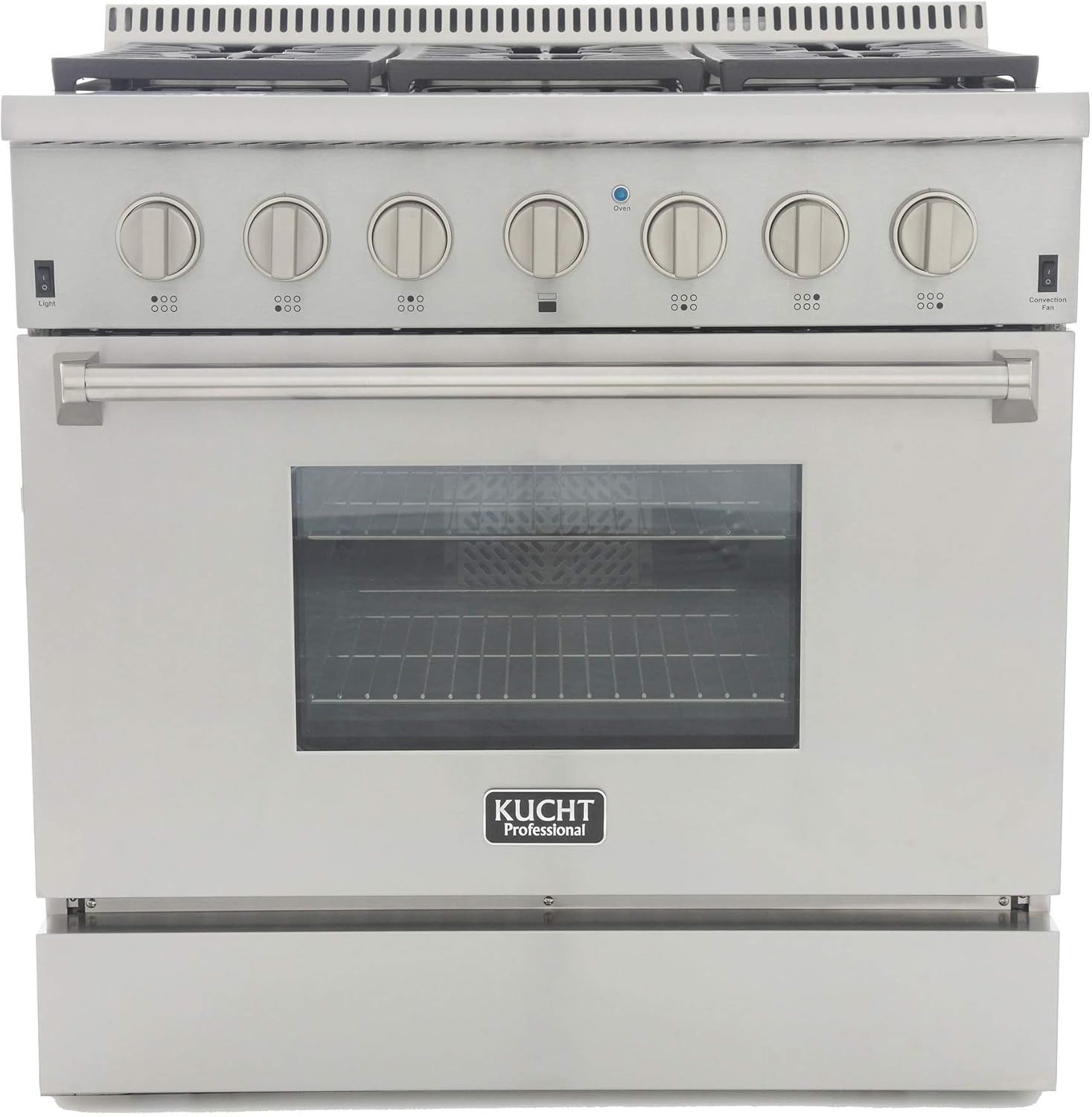 Kucht 36" Stainless Steel Dual-Fuel Range with Griddle