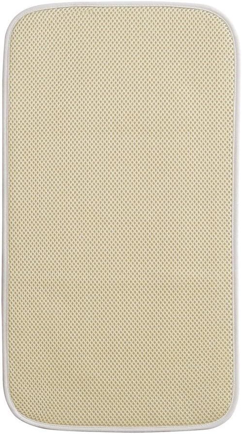 Mini Wheat and Ivory Foldable Polyester Kitchen Mat