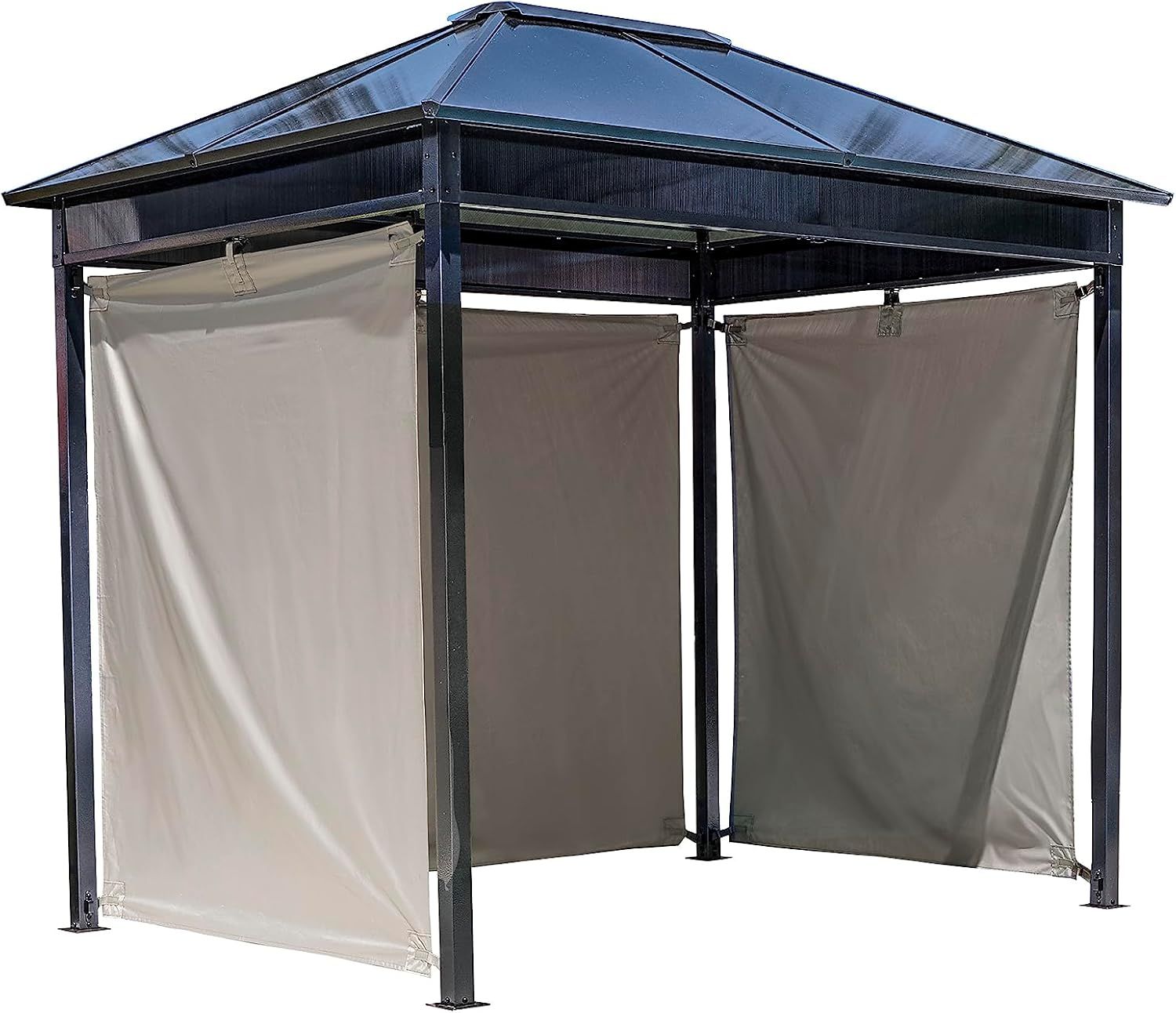 Danxia Black Steel and Polycarbonate 7x9 Ft Gazebo