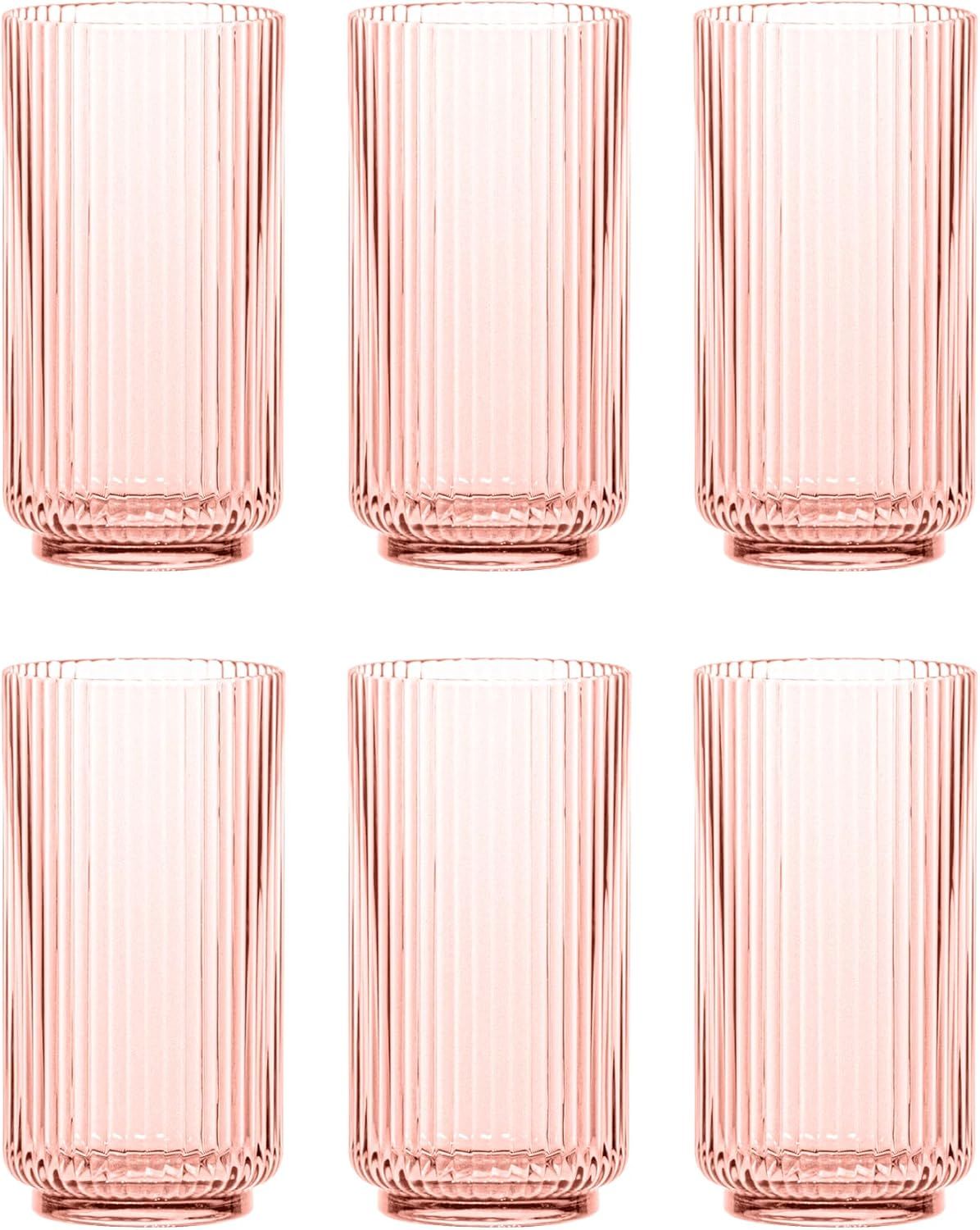 Mesa Pink Acrylic Jumbo Drinkware Set, 22-Oz, Set of 6