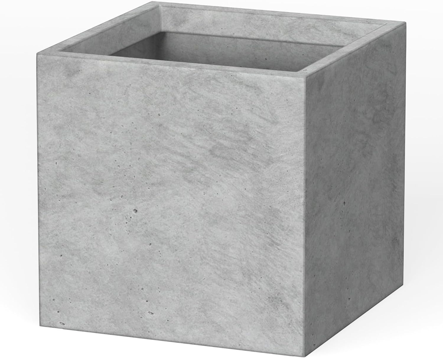 10 Inch Natural Gray Concrete Square Planter Pot