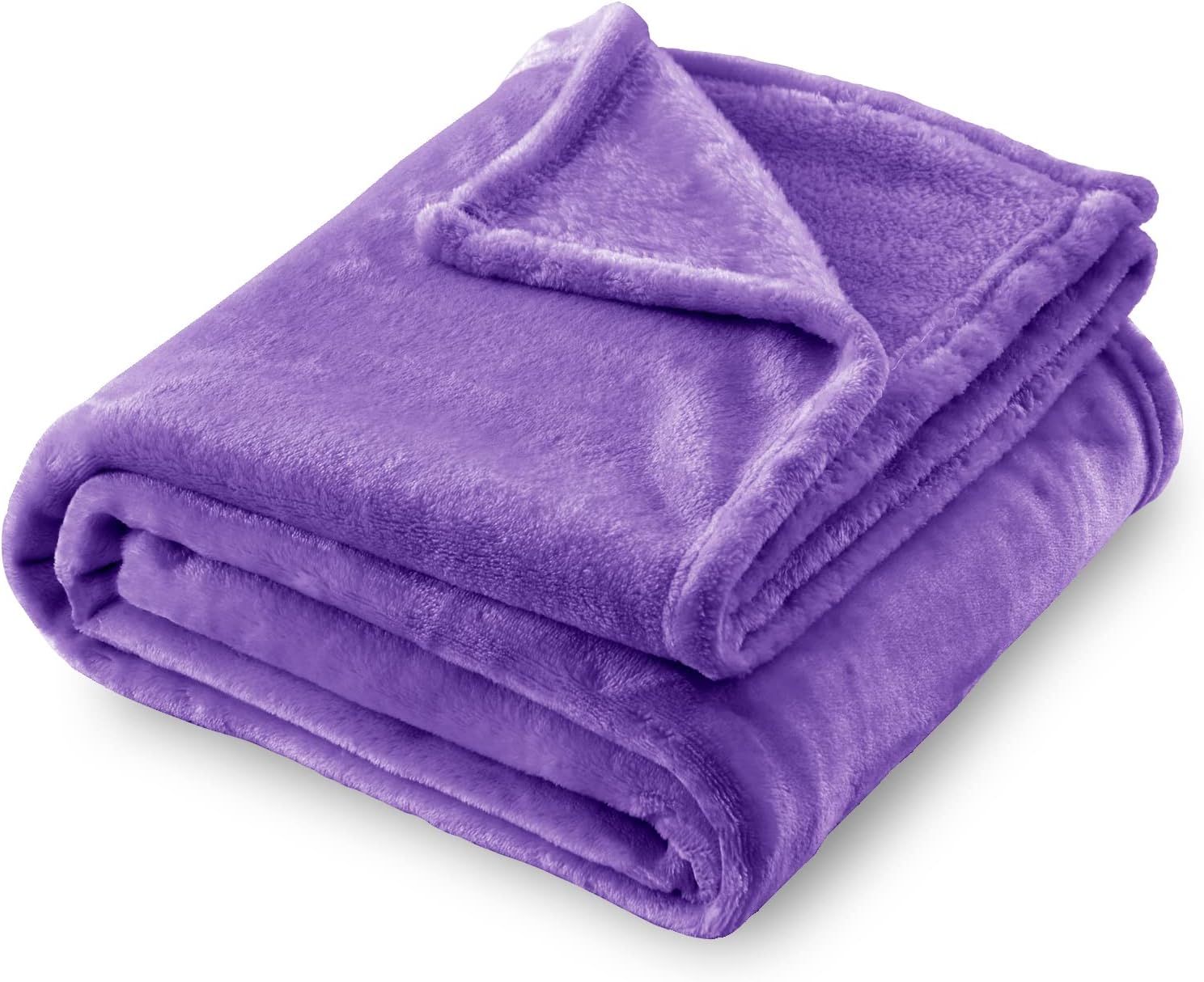 Purple Lightweight Fleece Throw Blanket, 50x60 Inches