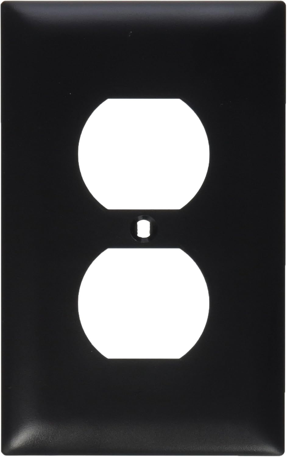 Black Thermoplastic 1-Gang Duplex Wall Plate