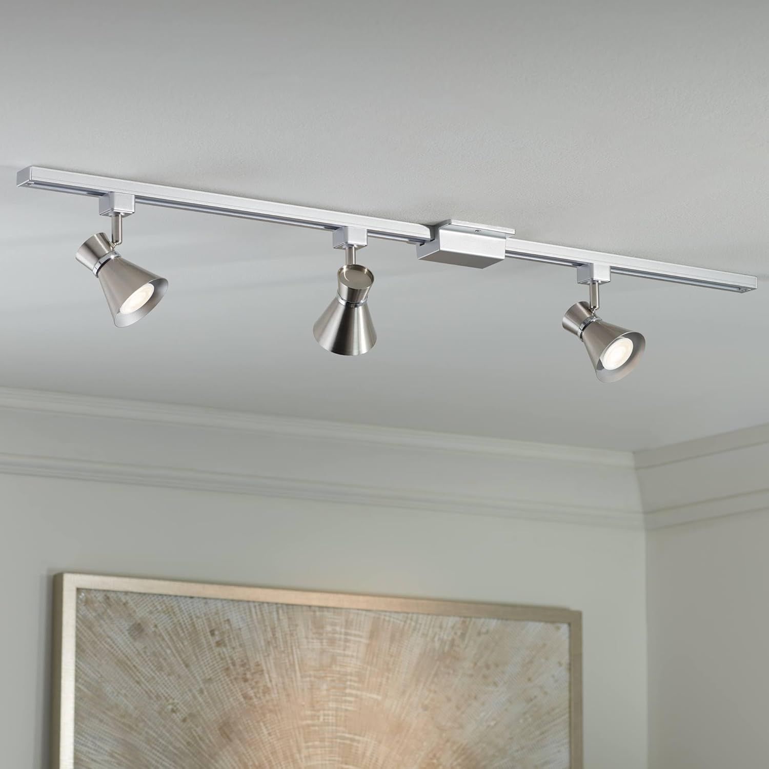 Brushed Nickel 44" Linear 3-Light LED Track Fixture