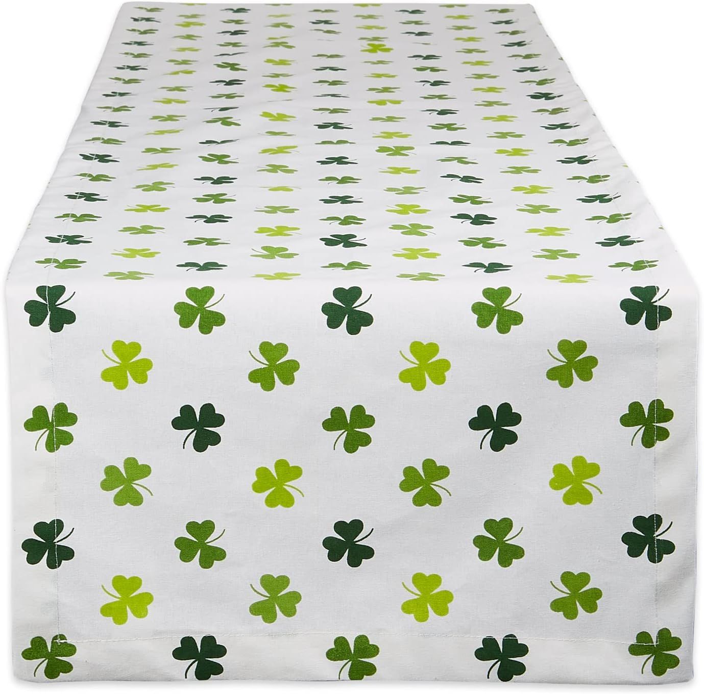 Shamrock Print Cotton Polyester Table Runner 14x108"