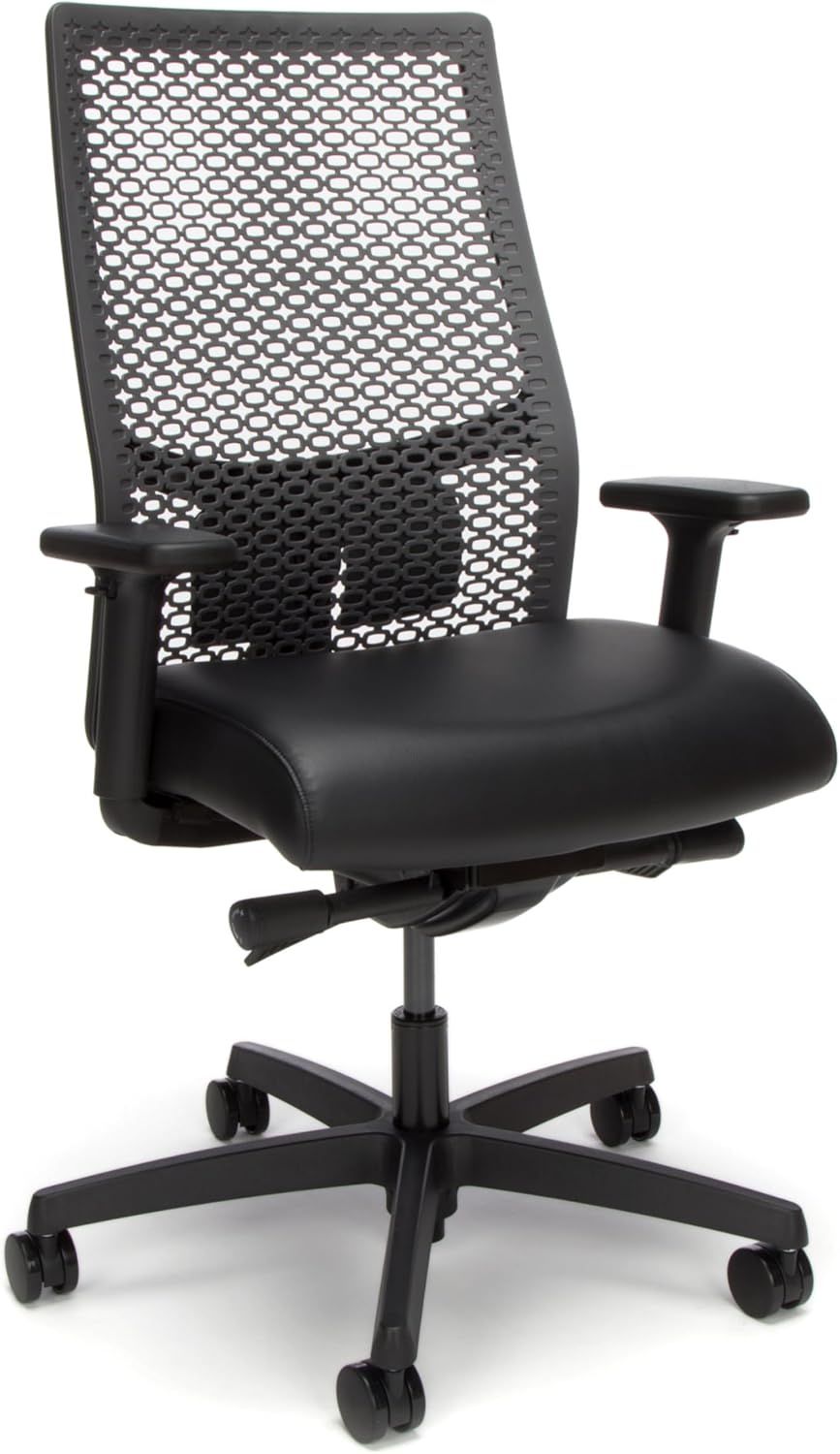 Black Mesh Ergonomic Task Chair with Adjustable Arms